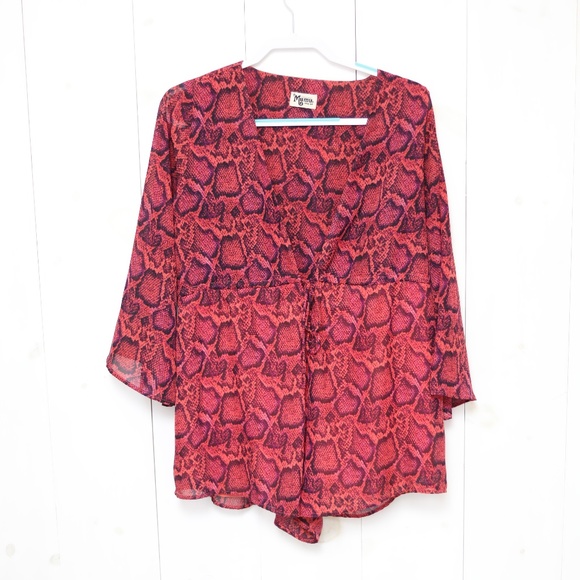 Show Me your MuMu Roxy Romper Popsicle Python Color Size Medium - Picture 2 of 12